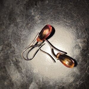 Pink & yellow drop earrings